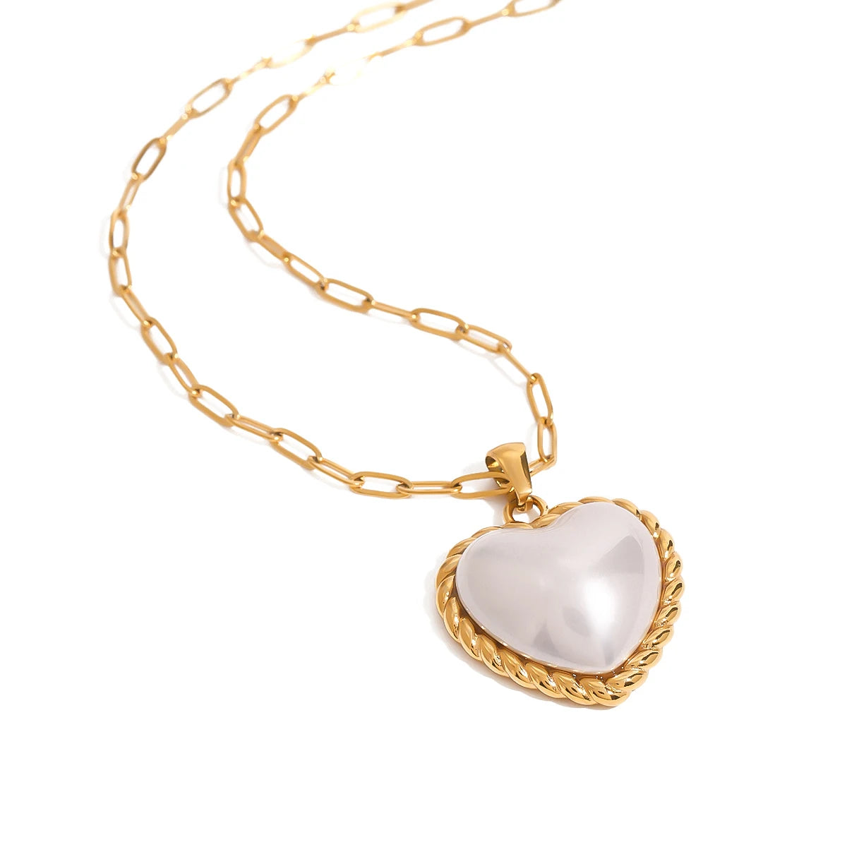 Heart Shaped Pearl Necklace