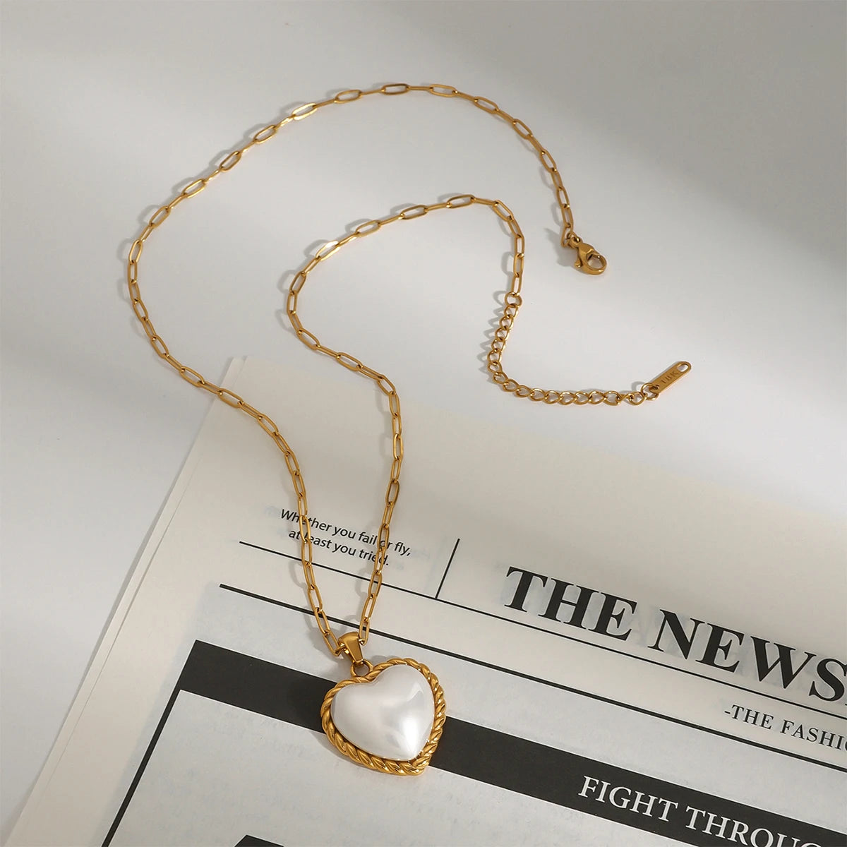 Heart Shaped Pearl Necklace