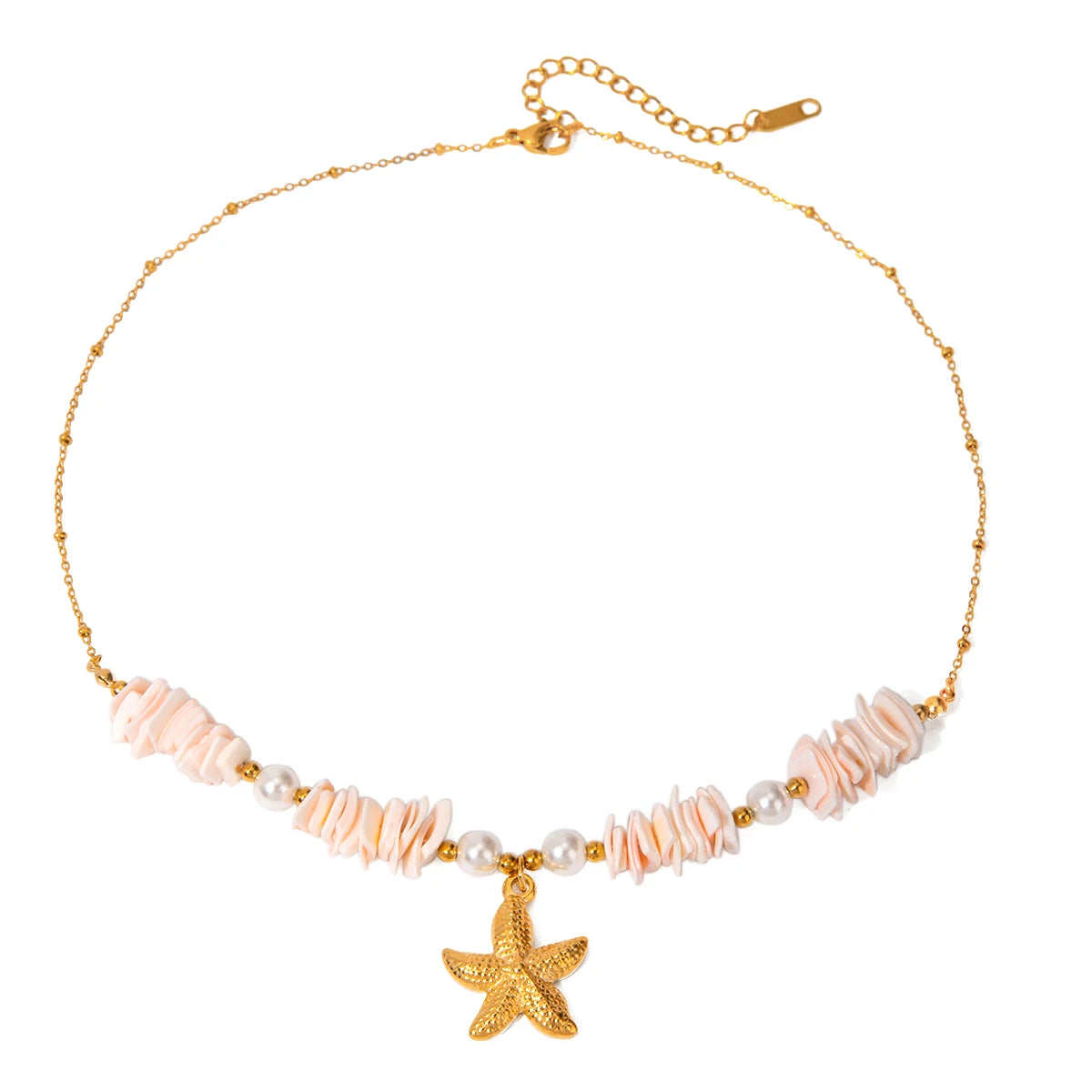 Shell Pearl Pendant Necklace