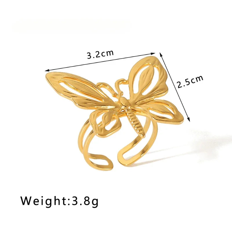 Pearl Stainless Steel Gold Rings
