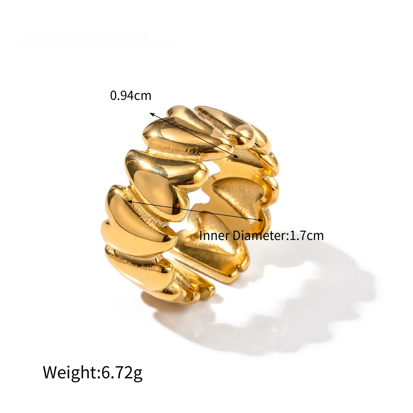 Pearl Stainless Steel Gold Rings