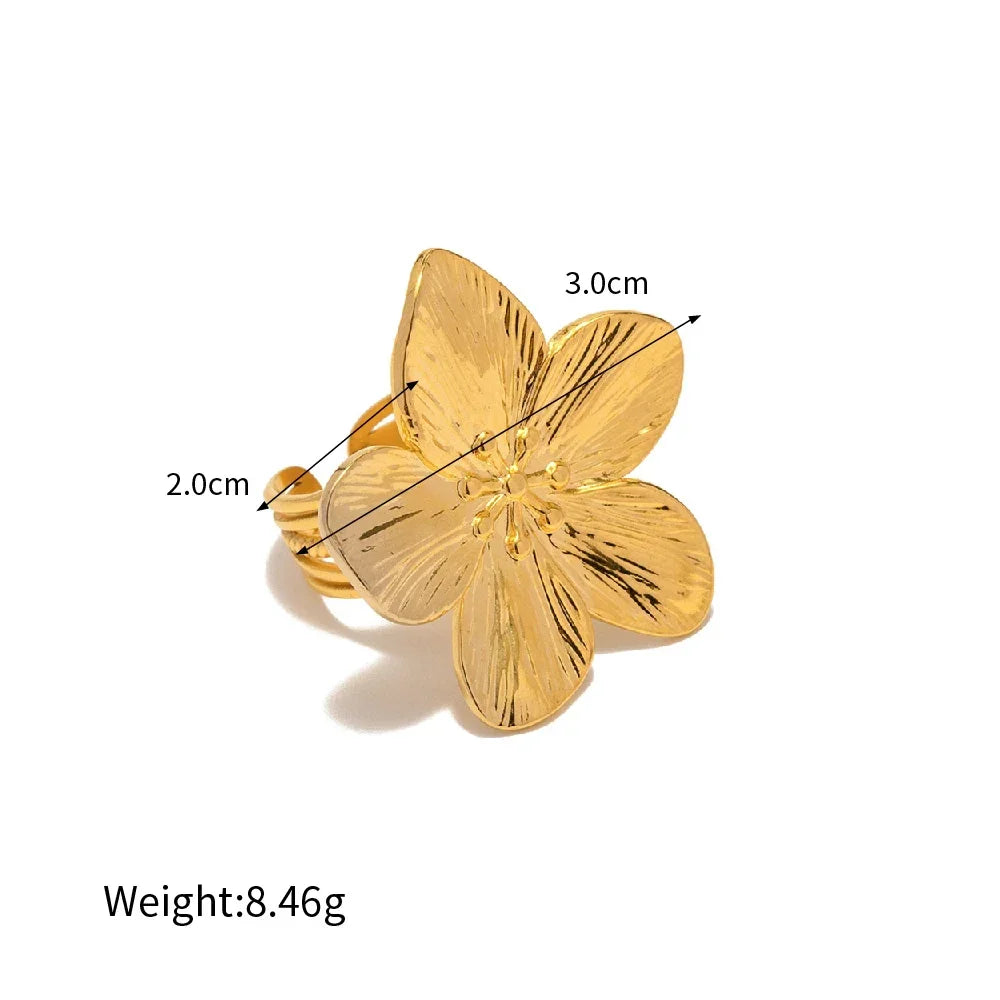Pearl Stainless Steel Gold Rings
