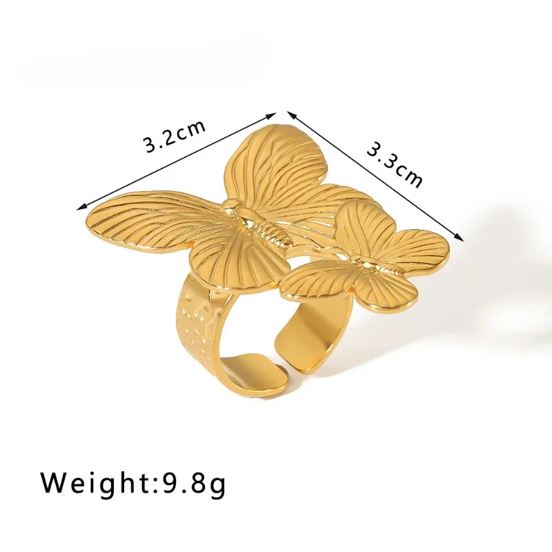Pearl Stainless Steel Gold Rings