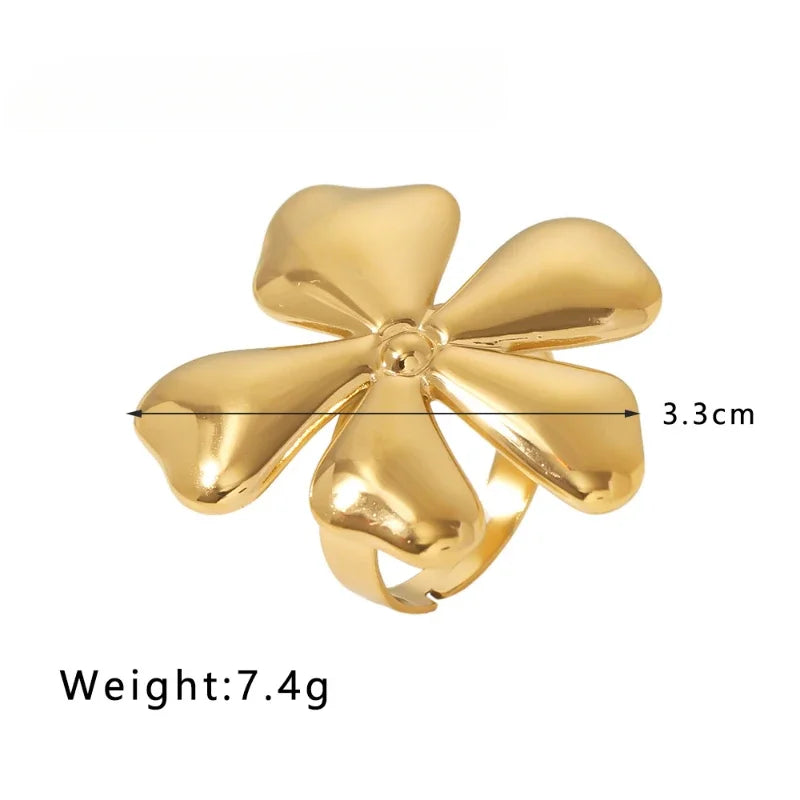 Pearl Stainless Steel Gold Rings