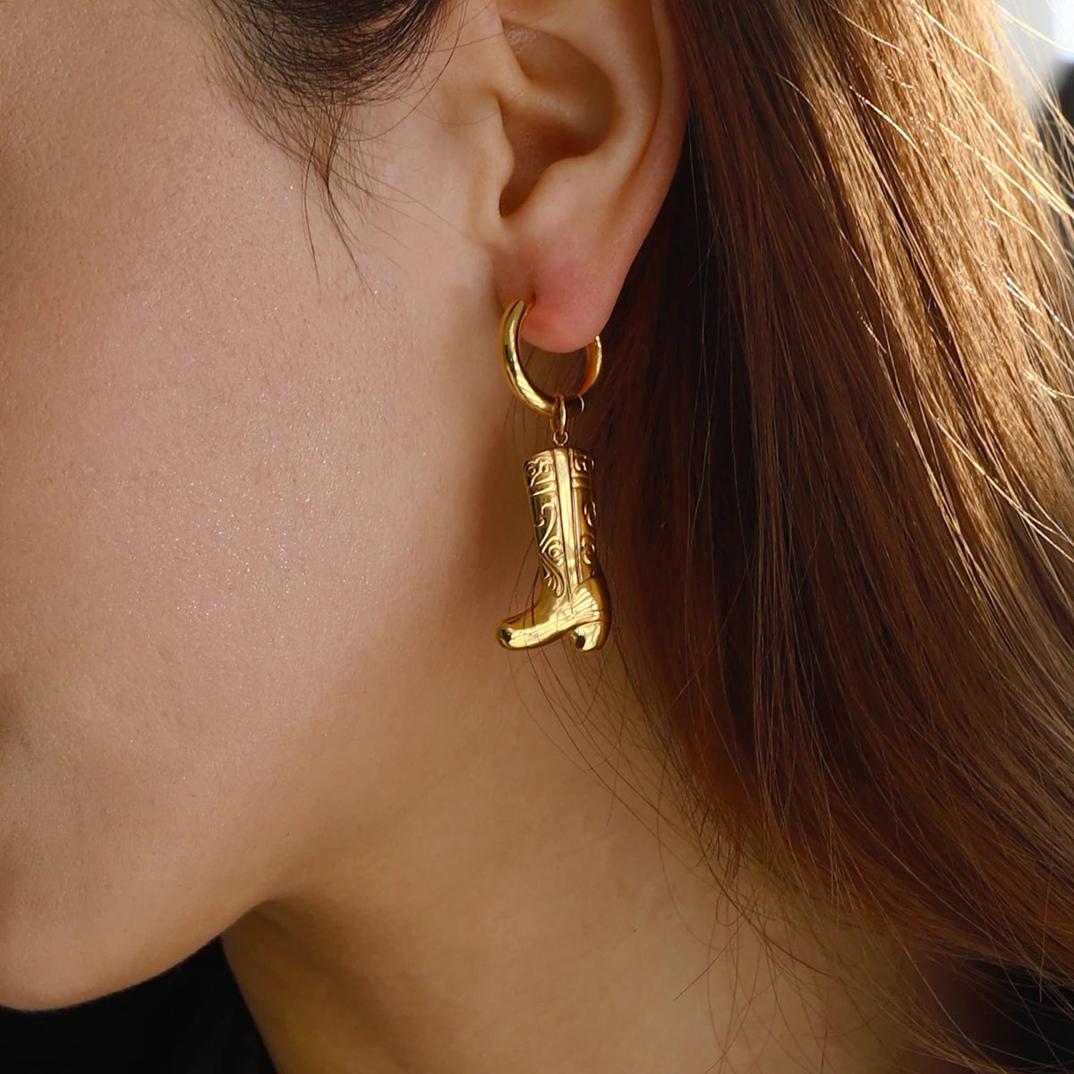 Boot Pendant Earrings