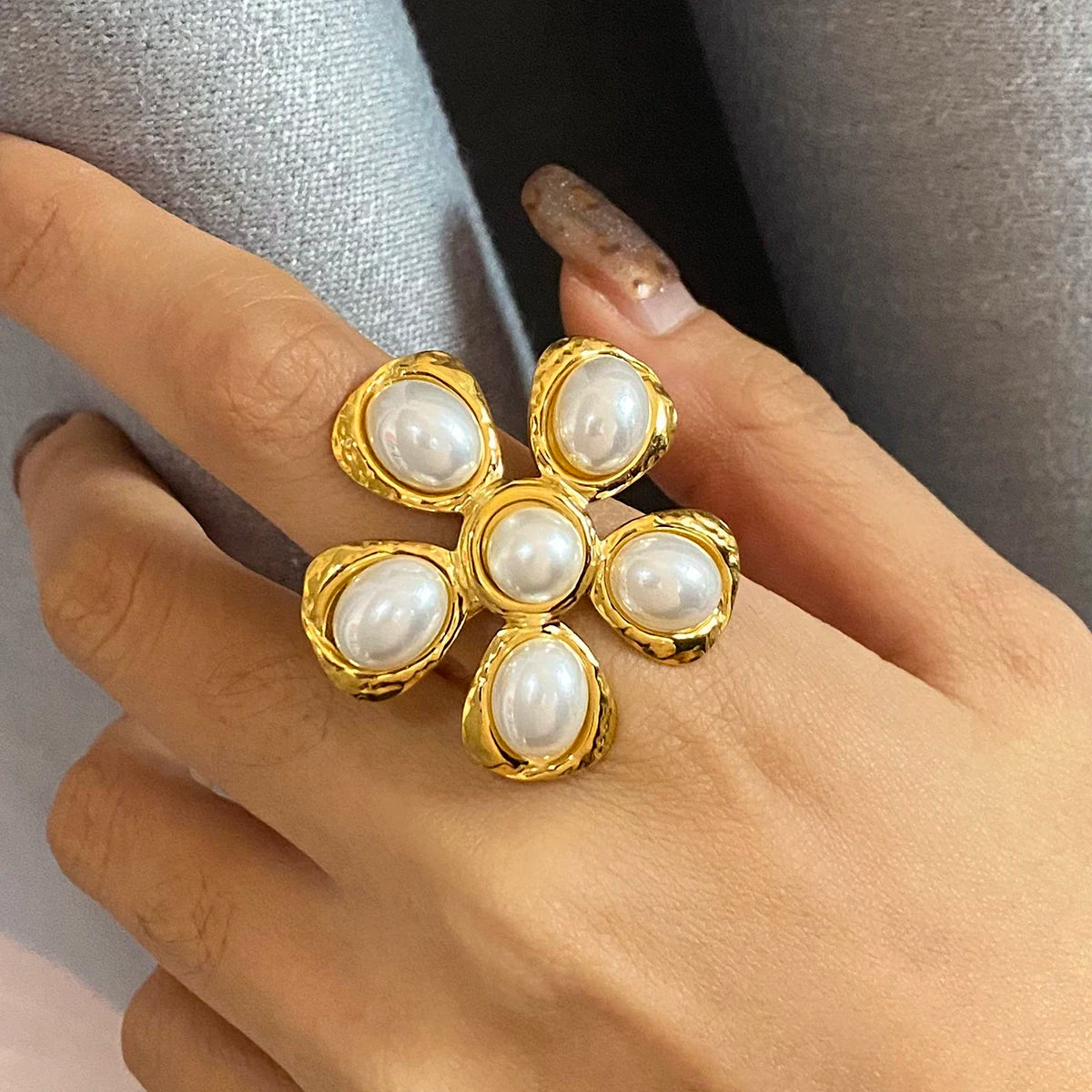 Pearl Flower Ring